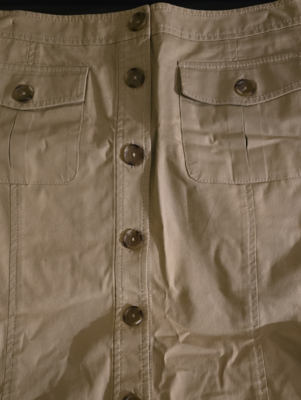Banana Republic Button-Front Pencil Skirt in Khaki - Picture 3 of 7